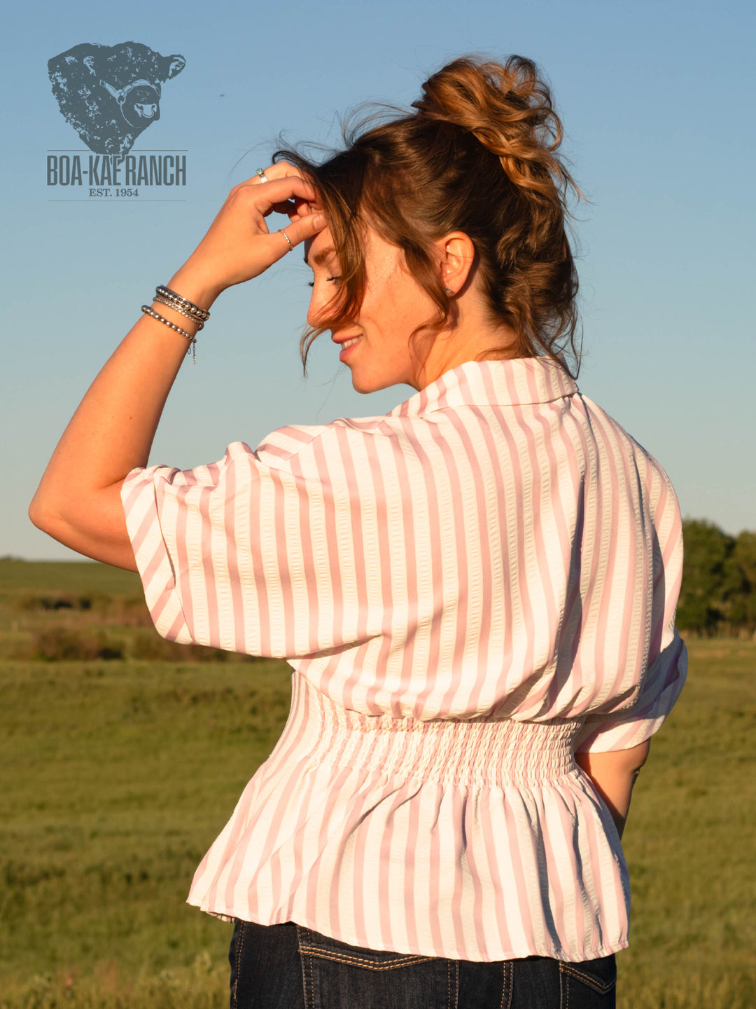 Soft Orchid Striped Blouse