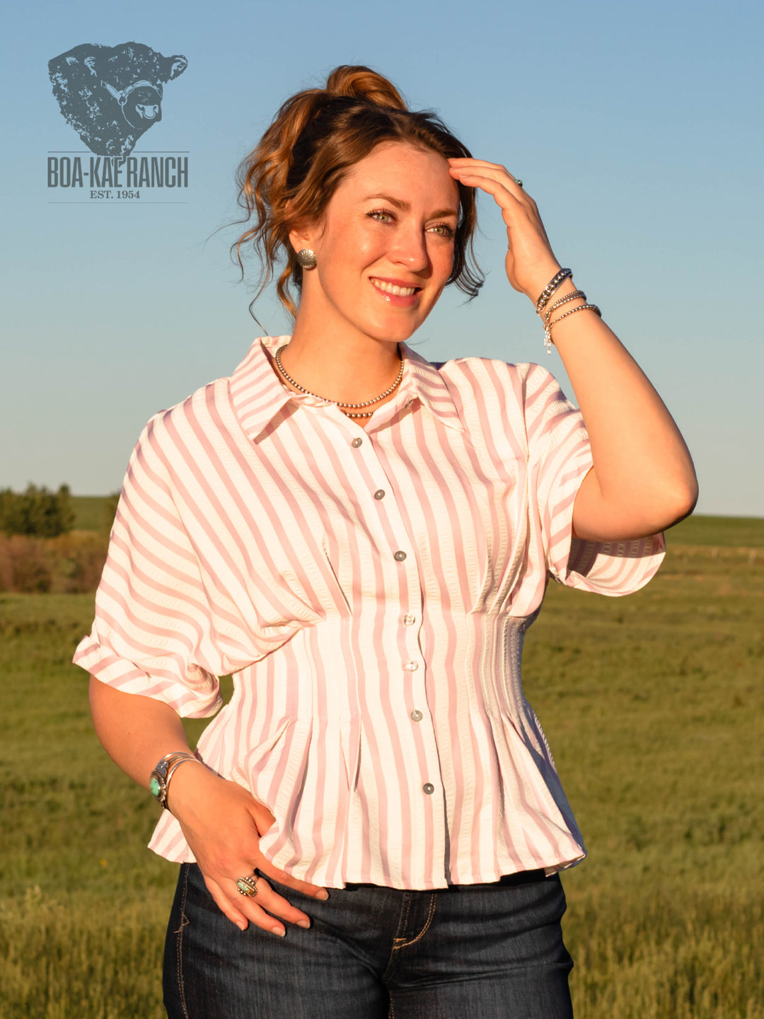 Soft Orchid Striped Blouse