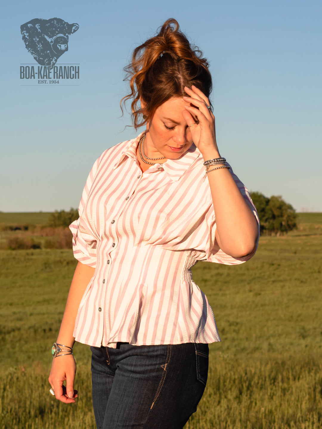 Soft Orchid Striped Blouse