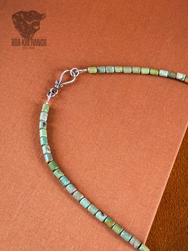 Royal Beauty Turquoise & Squash Blossom Necklace