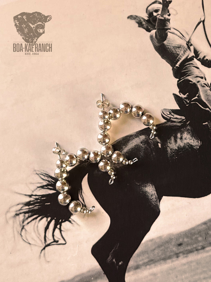 Silver Crescent Earrings