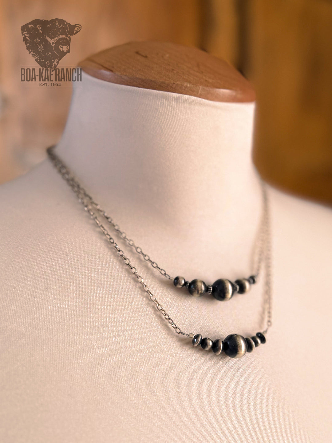 Navajo Pearl Bar Necklace - A