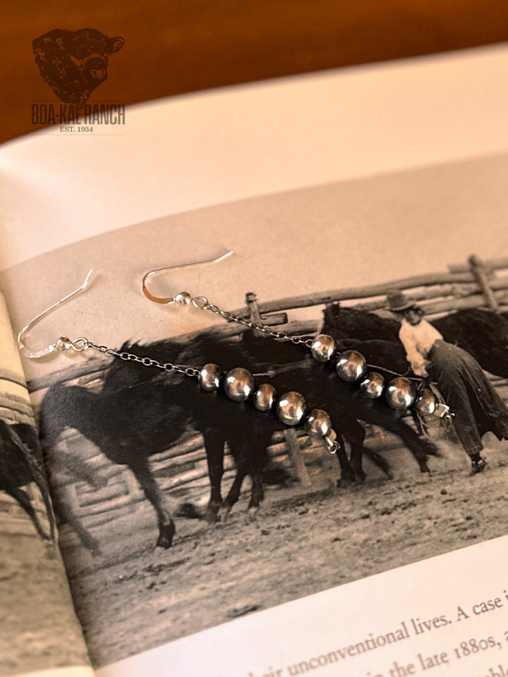 Silver Chain & Navajo Pearl Earrings