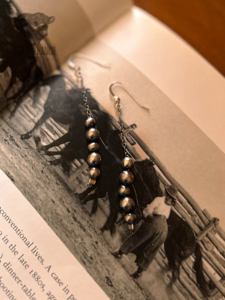 Silver Chain & Navajo Pearl Earrings