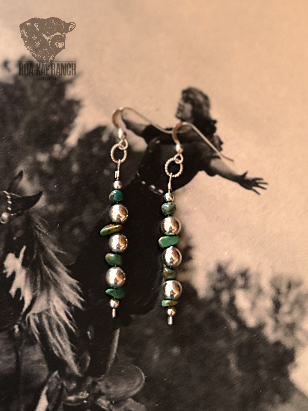 Silver & Turquoise Drop Earrings