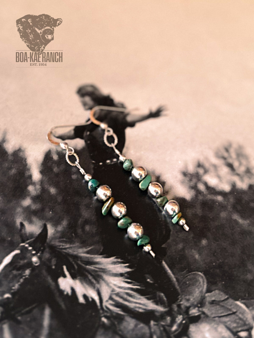 Silver & Turquoise Drop Earrings