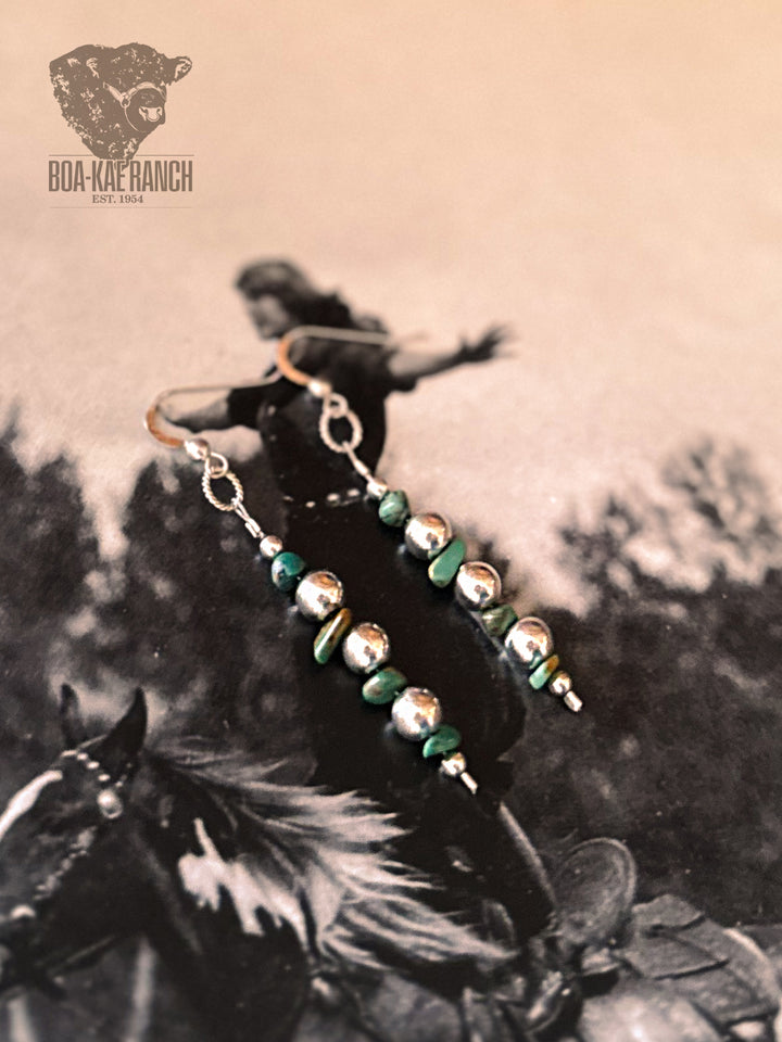 Silver & Turquoise Drop Earrings