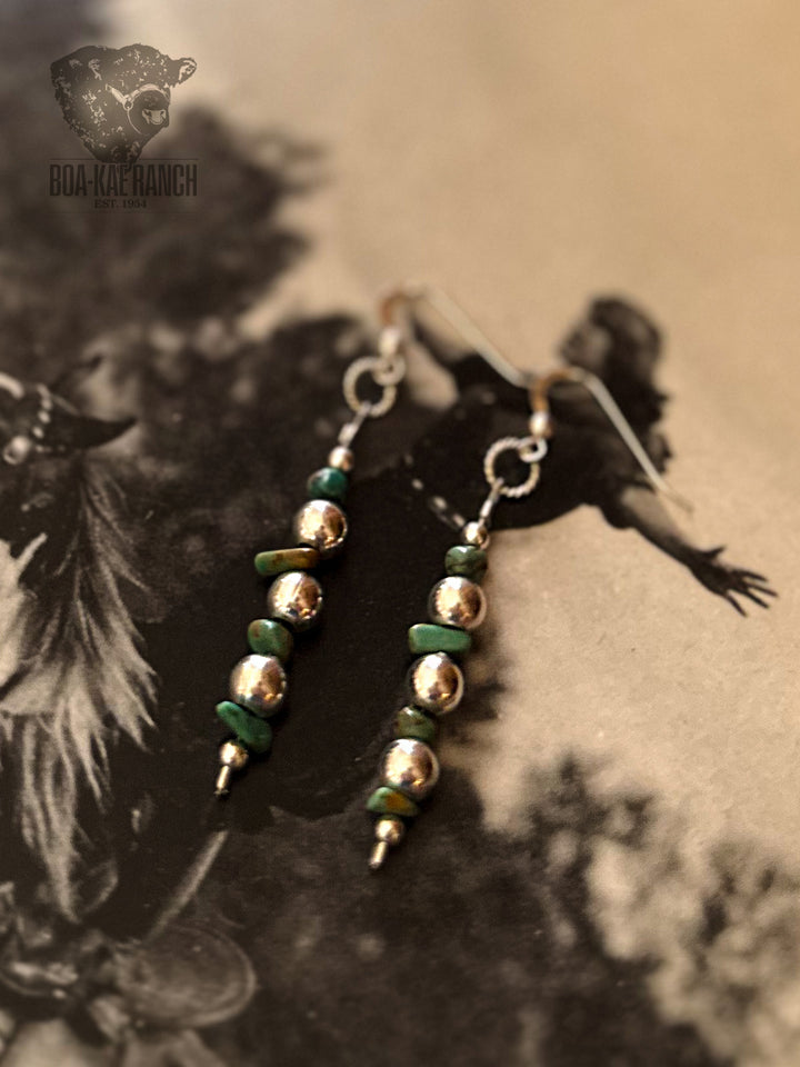 Silver & Turquoise Drop Earrings