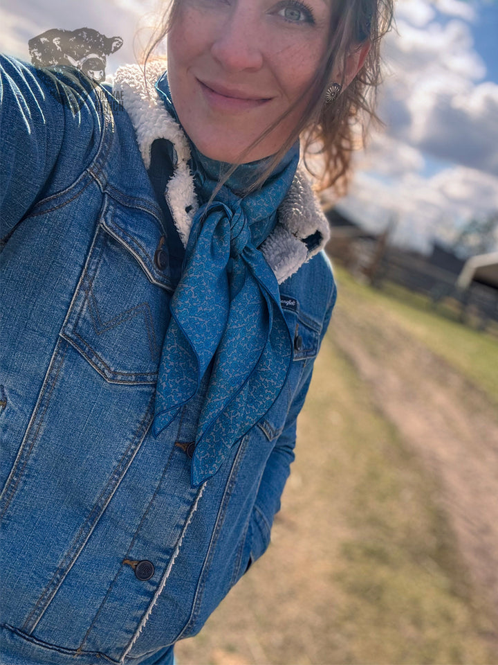 Wild Rag - Teal Floral