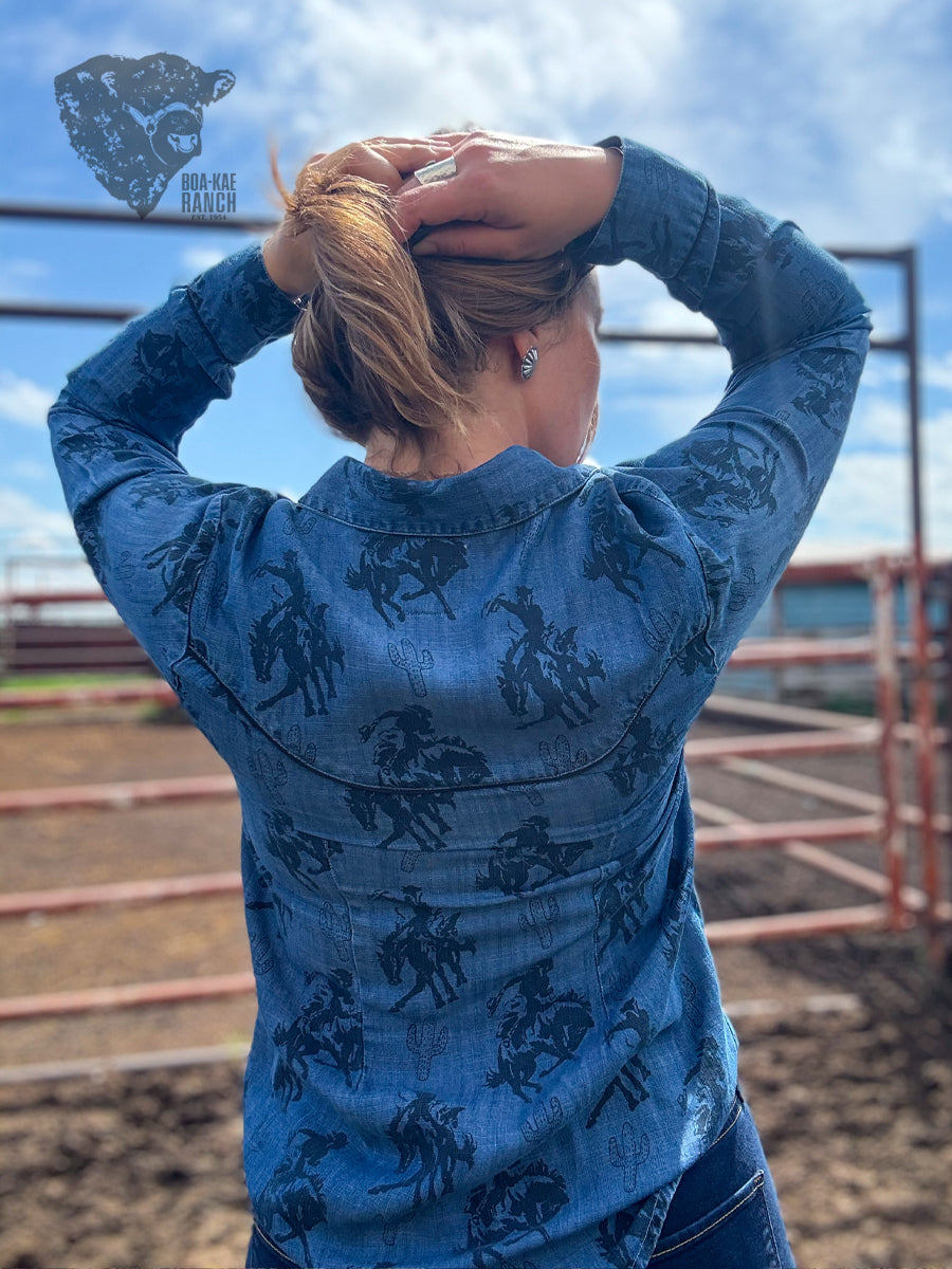 CR Tencel Buckaroo Pearl Snap