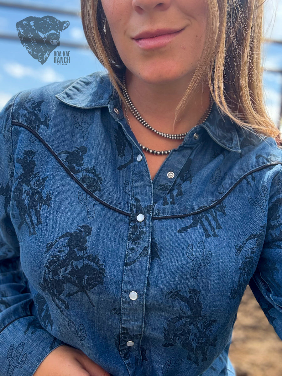 CR Tencel Buckaroo Pearl Snap