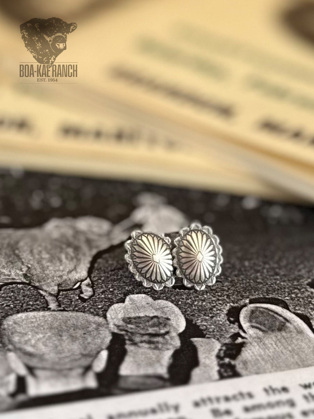 Tiny Oval Concho Studs