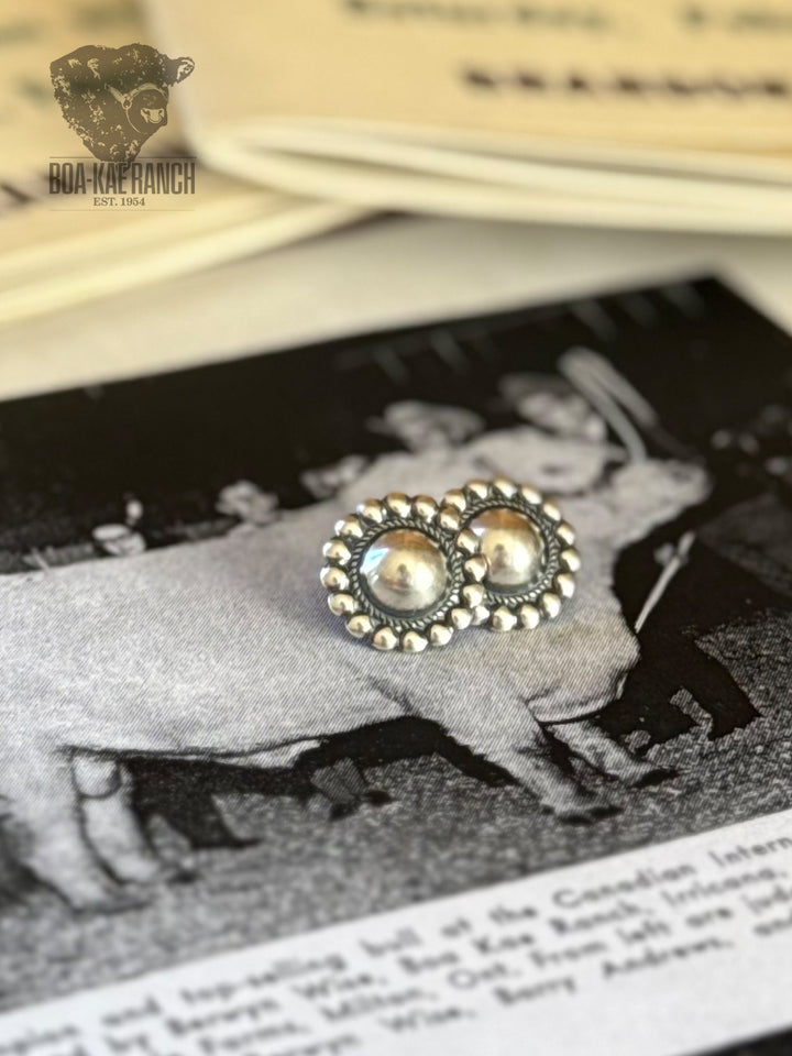 Spanish Style Concho Stud Earrings