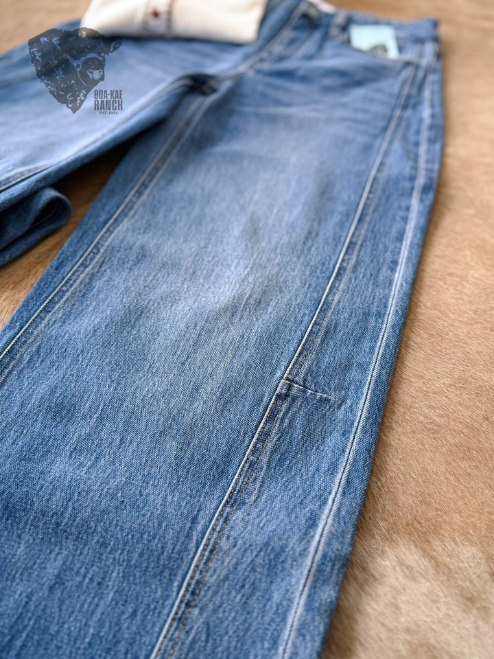 Vervet Olivia Cuffed Wide Leg Jeans