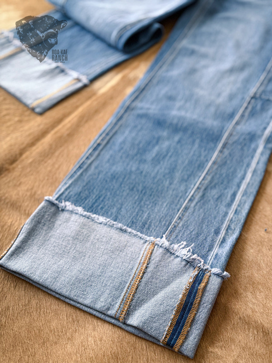 Vervet Olivia Cuffed Wide Leg Jeans