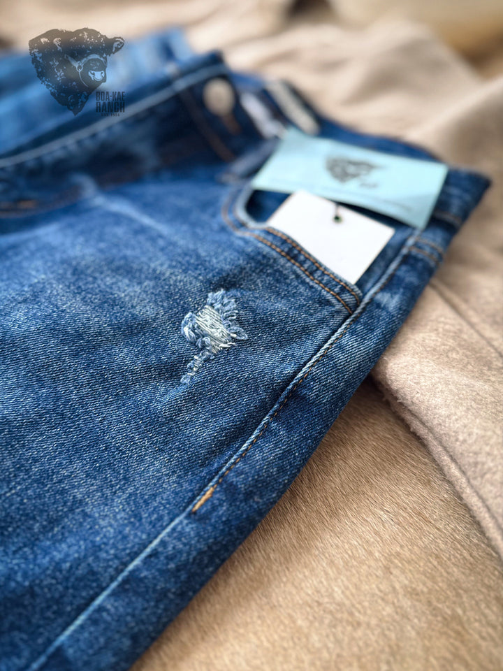 Vibrant Super Cuff Wide Leg Jeans