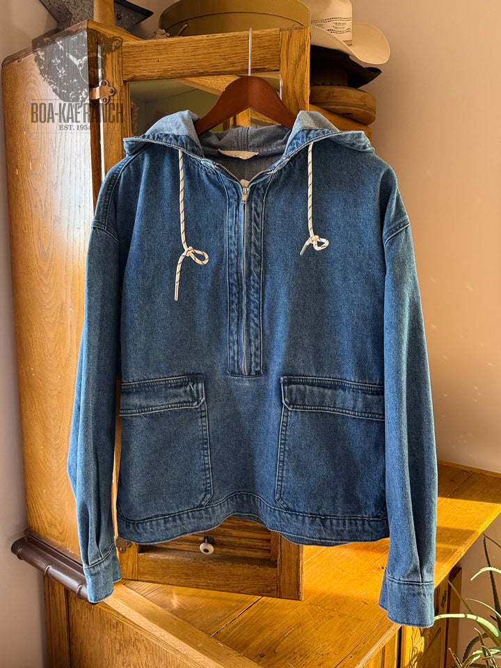 Spring Skies Denim Hoodie