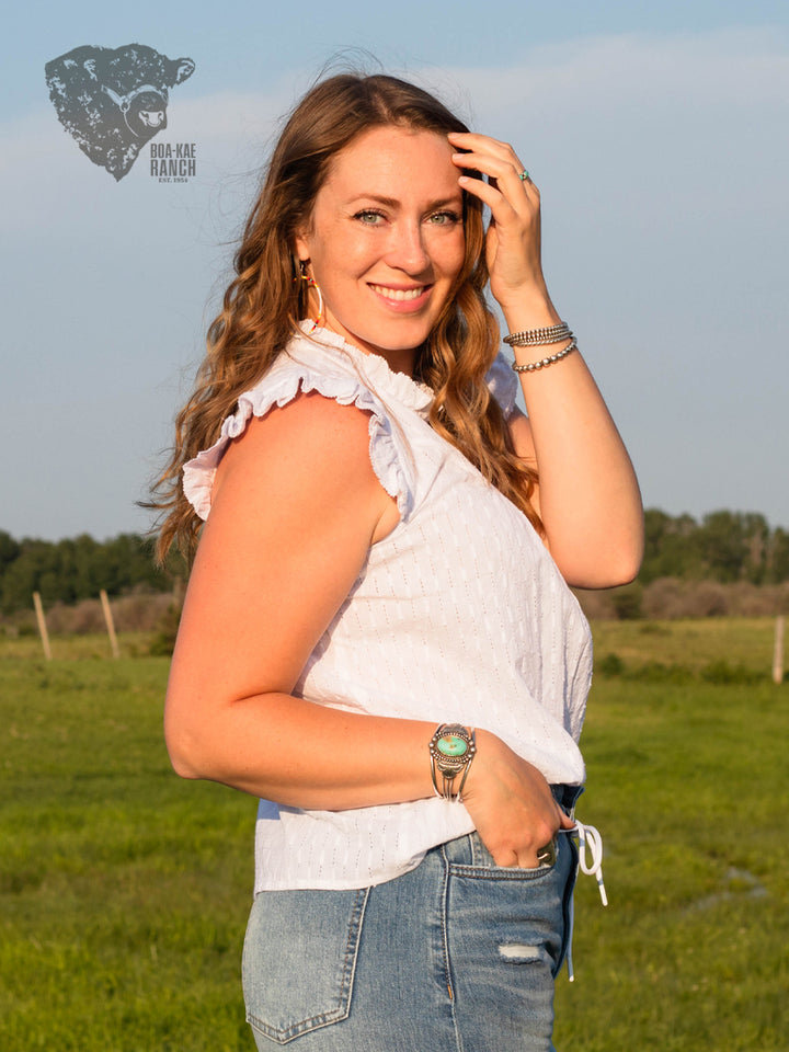 Ivory Flutter Sleeve Top