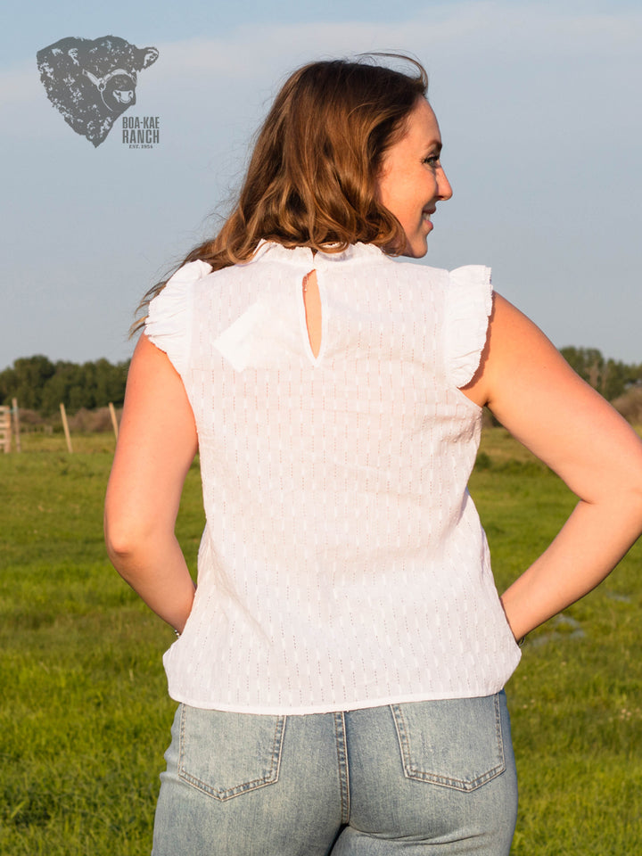 Ivory Flutter Sleeve Top