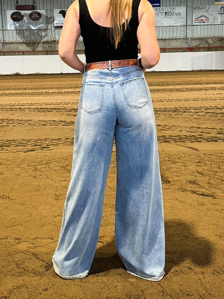 High Rise Ultra Wide Leg Jean