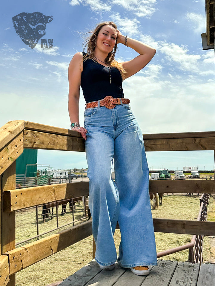 High Rise Ultra Wide Leg Jean