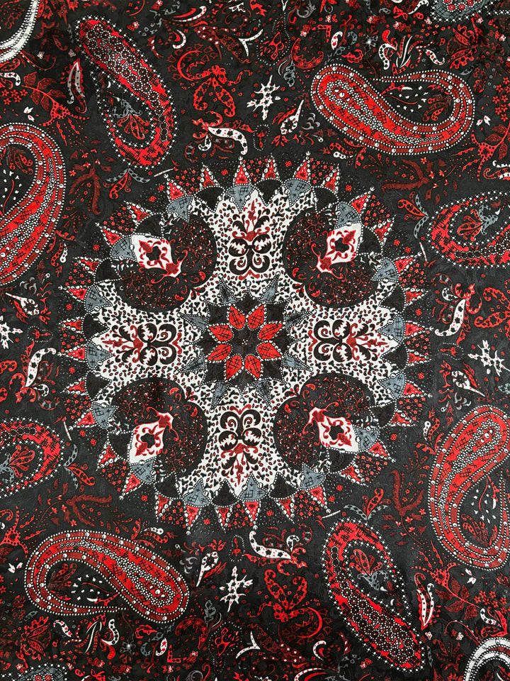 Wild Rag - Red & Silver Paisley