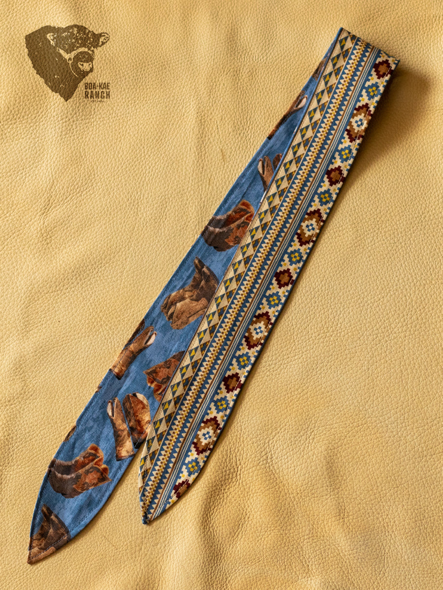 Rosie - Blue Boots/Cream Saltillo