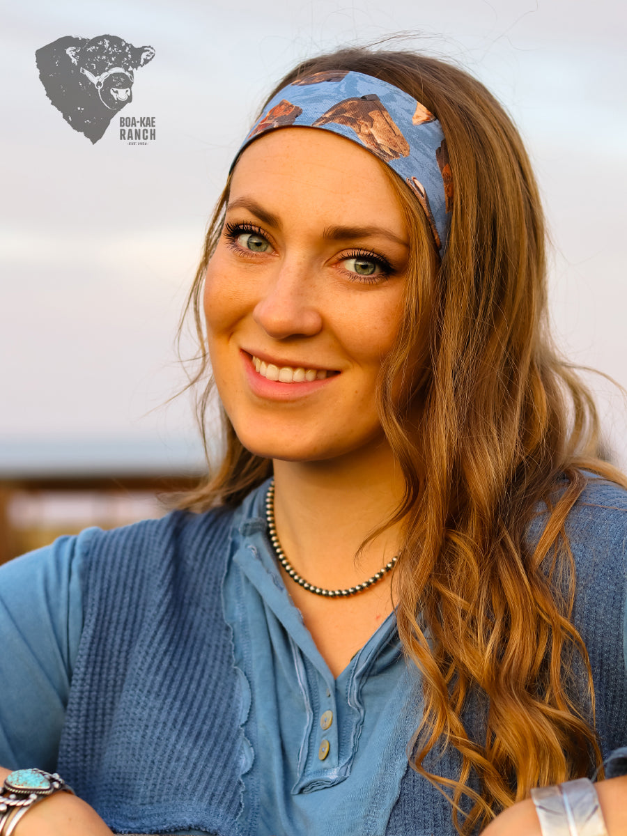 Rosie - Blue Boots/Cream Saltillo